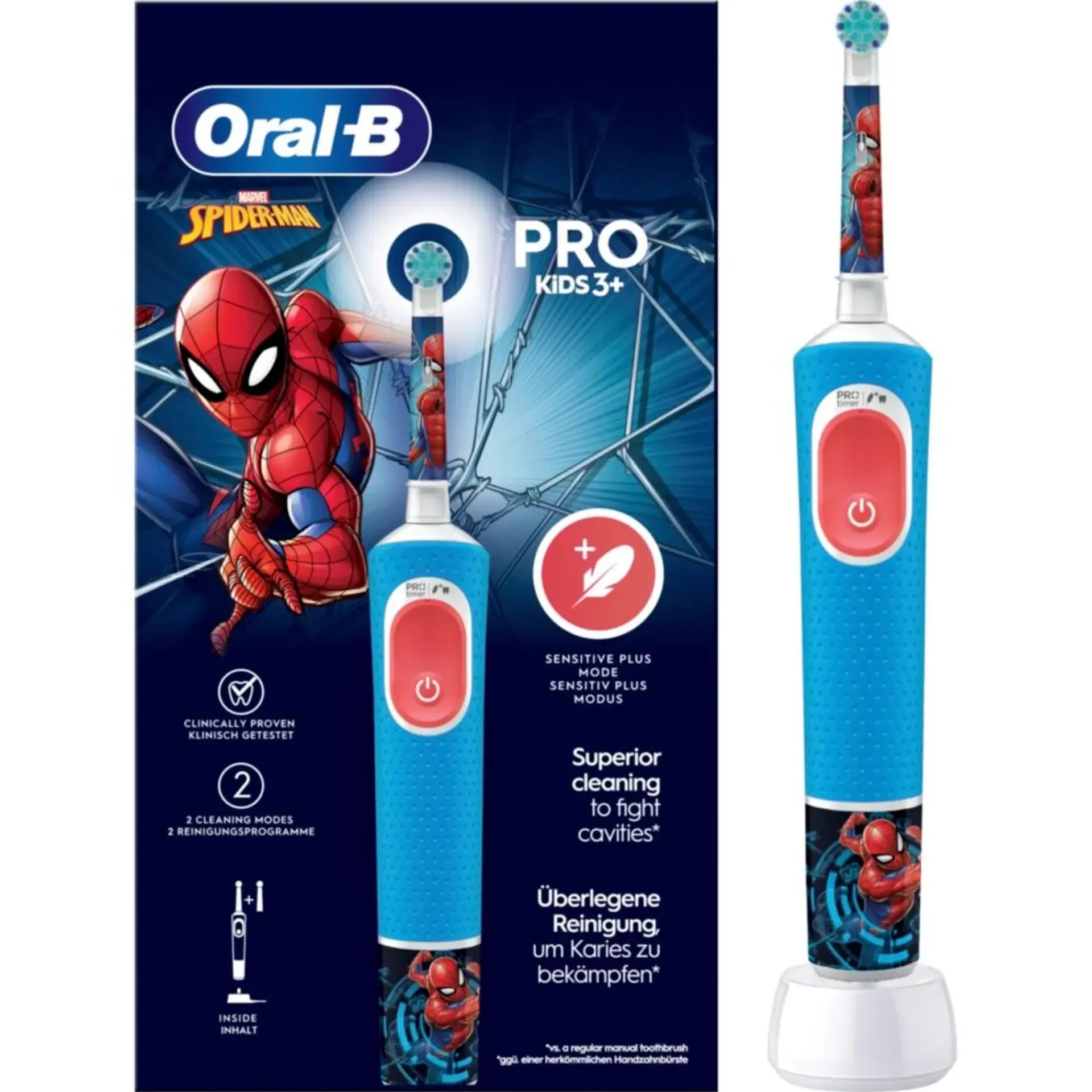 Oral-B Suuhygienia|Suuhygienia<Vitality Pro Kids Spiderman sähköhammasharja + lisävaihtoharja
