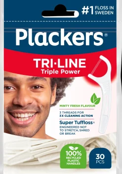 Plackers Suuhygienia|Suuhygienia<Tri-line hammaslankain 30kpl