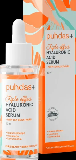 Puhdas+ Kasvojenhoito<Kolmitehoinen Hyaluronihapposeerumi + tyrnimarja 30 ml