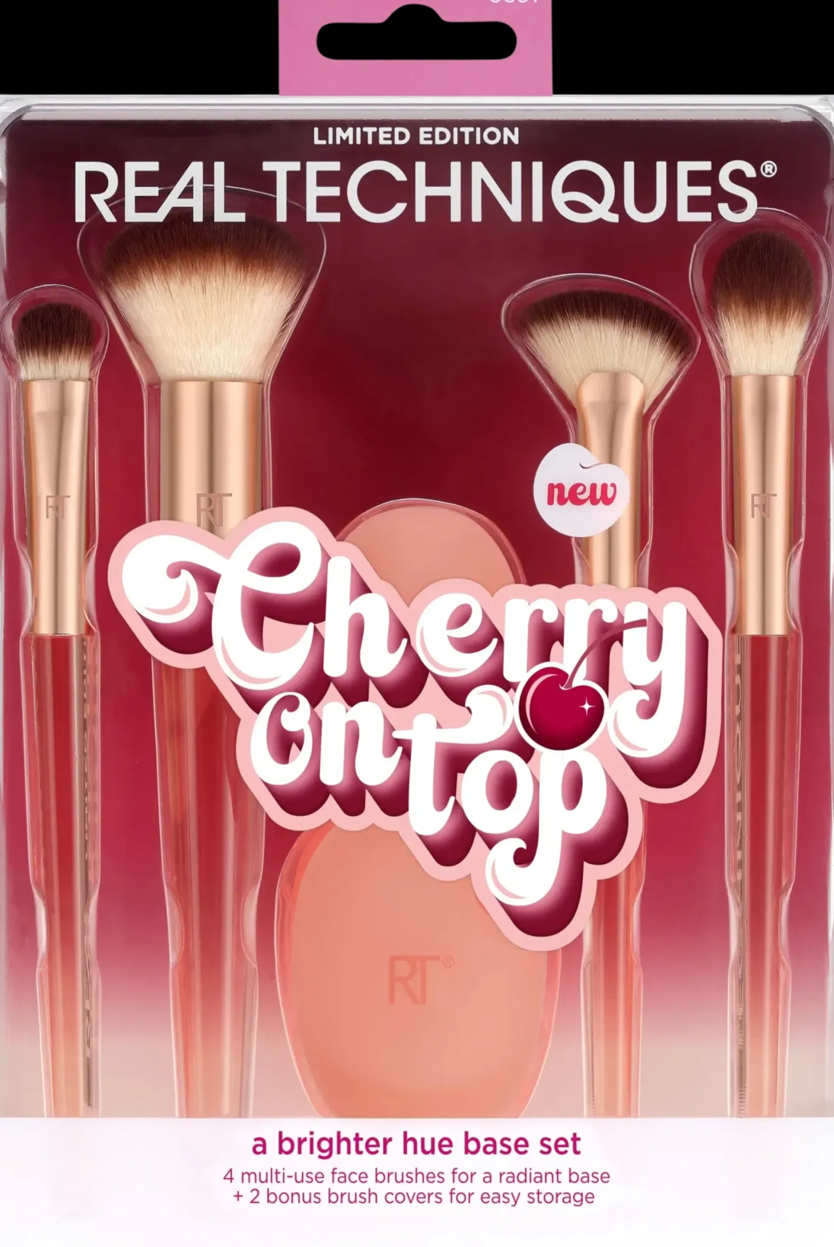 Real Techniques Meikkipakkaukset|Meikkisiveltimet Ja -Välineet<Cherry On Top A Brighter Hue Base Kit -meikkisivellinsetti