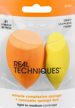 Real Techniques Meikkisiveltimet Ja -Välineet<MCS + Concealer sponge -meikkisieniduo