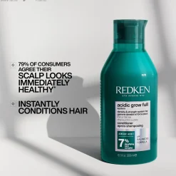 Redken Hiustenhoito<Acidic Grow Full System tuuheuttava hoitoaine oheneville tai latteille hiuksille. Antaa täyteläisyyden tunnetta tyvelle.