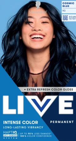 Schwarzkopf Hiusvärit<LIVE 90 Cosmic Blue