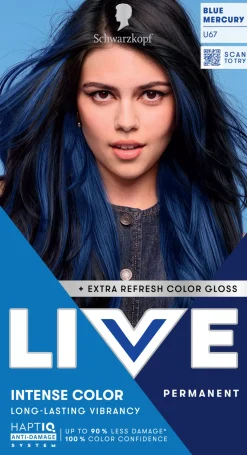 Schwarzkopf Hiusvärit<LIVE U67 Blue Mercury