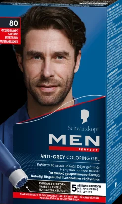 Schwarzkopf Hiukset|Hiusvärit<Men Perfect 80 Mustanruskea hiusväri