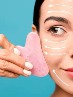 SkinMood Vartalonhoito<® Gua sha hierontakivi ruusukvartsia
