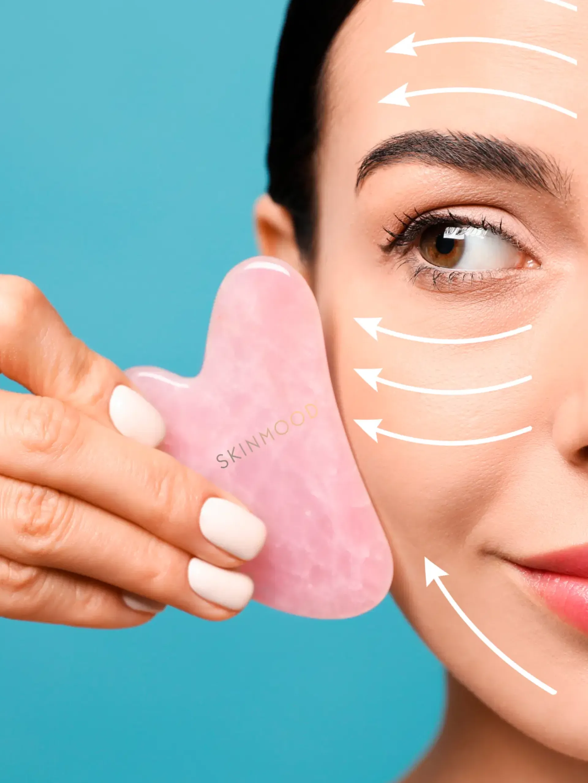 SkinMood Vartalonhoito<® Gua sha hierontakivi ruusukvartsia