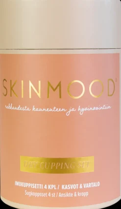 SkinMood Vartalonhoito<® kuivakuppauskuppisarja kasvoille ja vartalolle, sisältää 4 kuppia