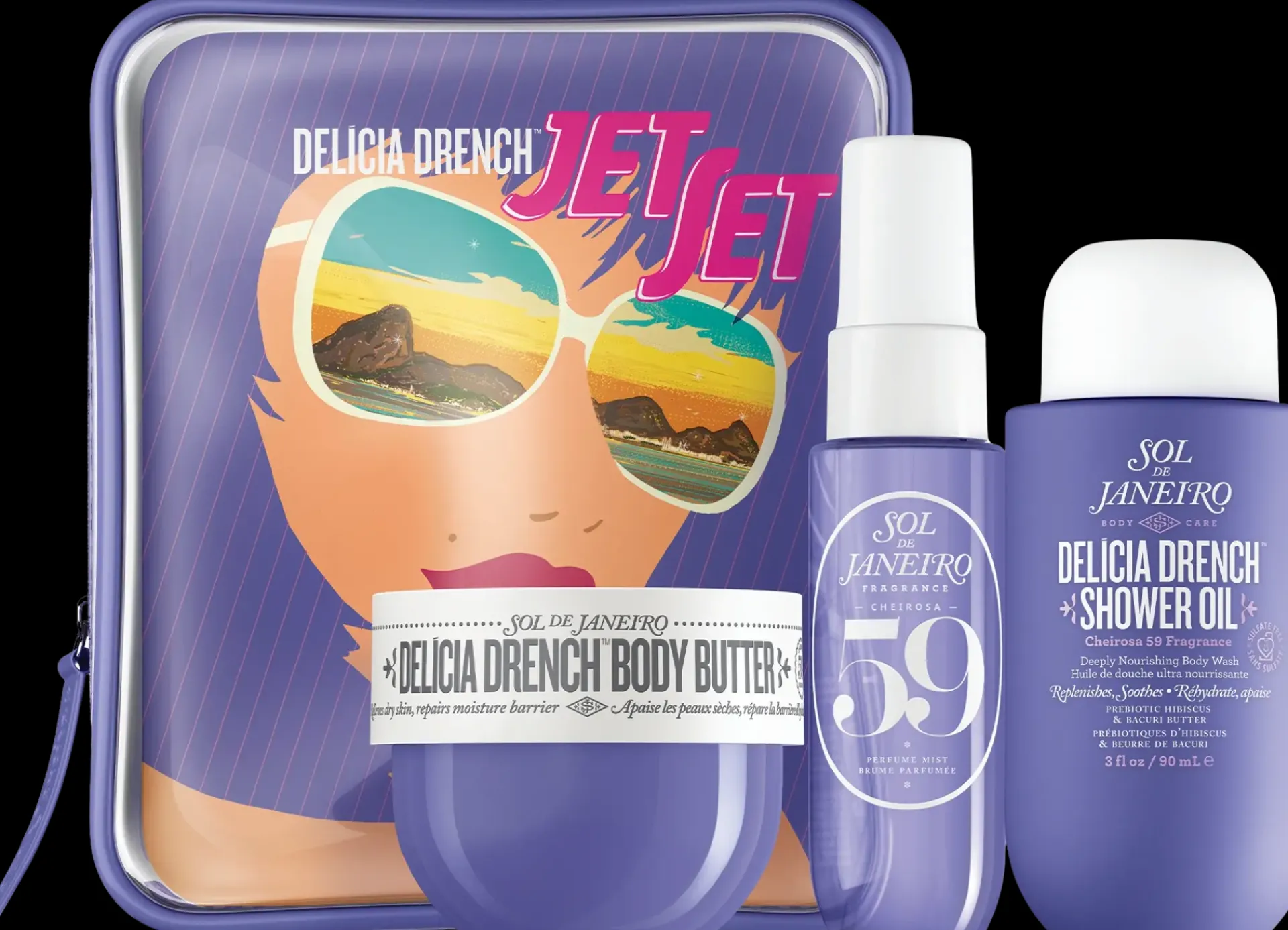 Sol De Janeiro Tuoksupakkaukset|Ihonhoitopakkaukset<Delicia Drench Jet Set matkapakkaus