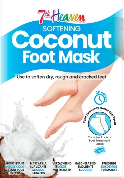 7th Heaven Jalkojenhoito<Coconut Foot Mask sukat 1 Pari