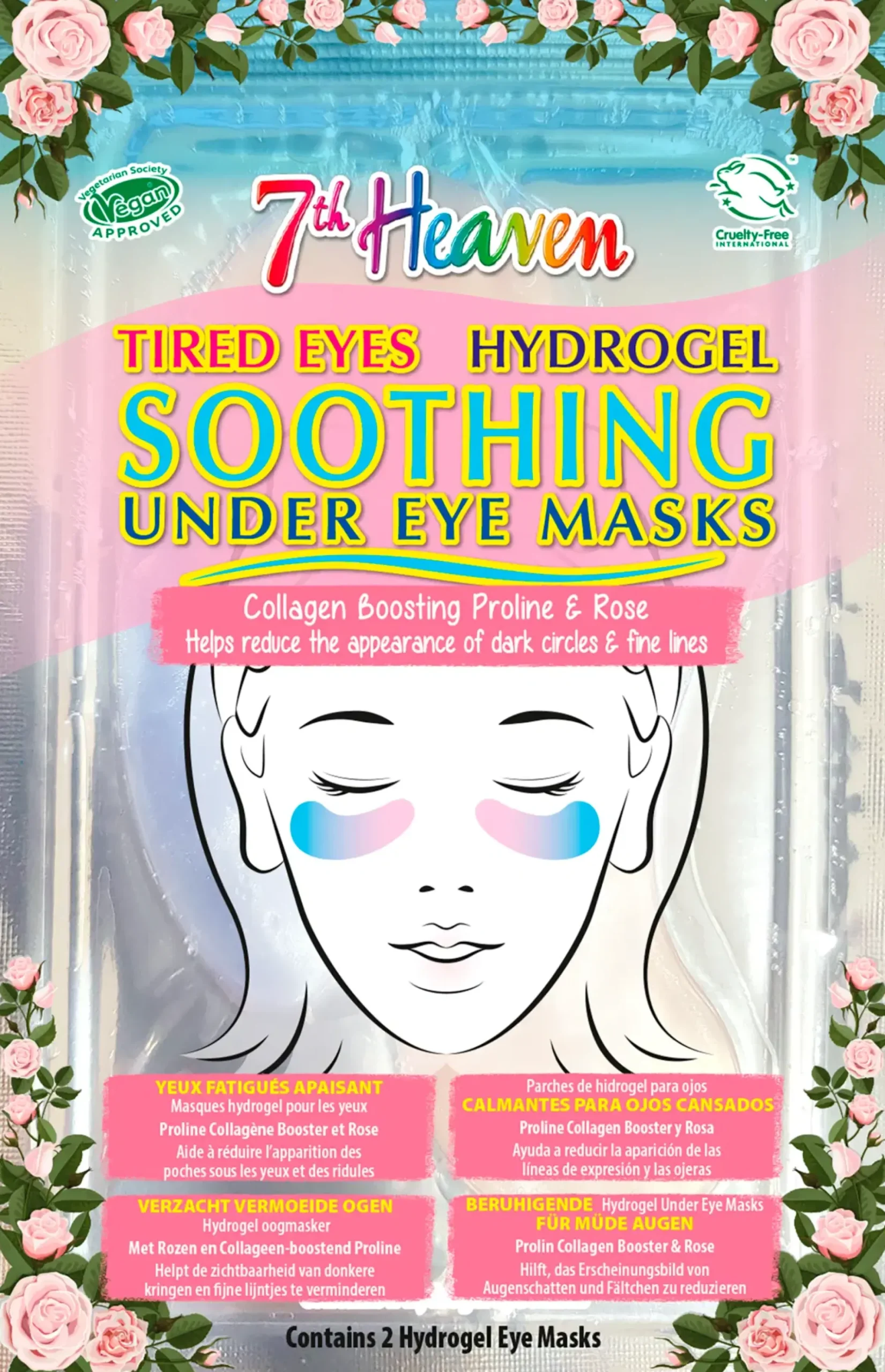 7th Heaven Kasvojenhoito<Shoothing Under Eye Masks silmänaluslaput 2 kpl