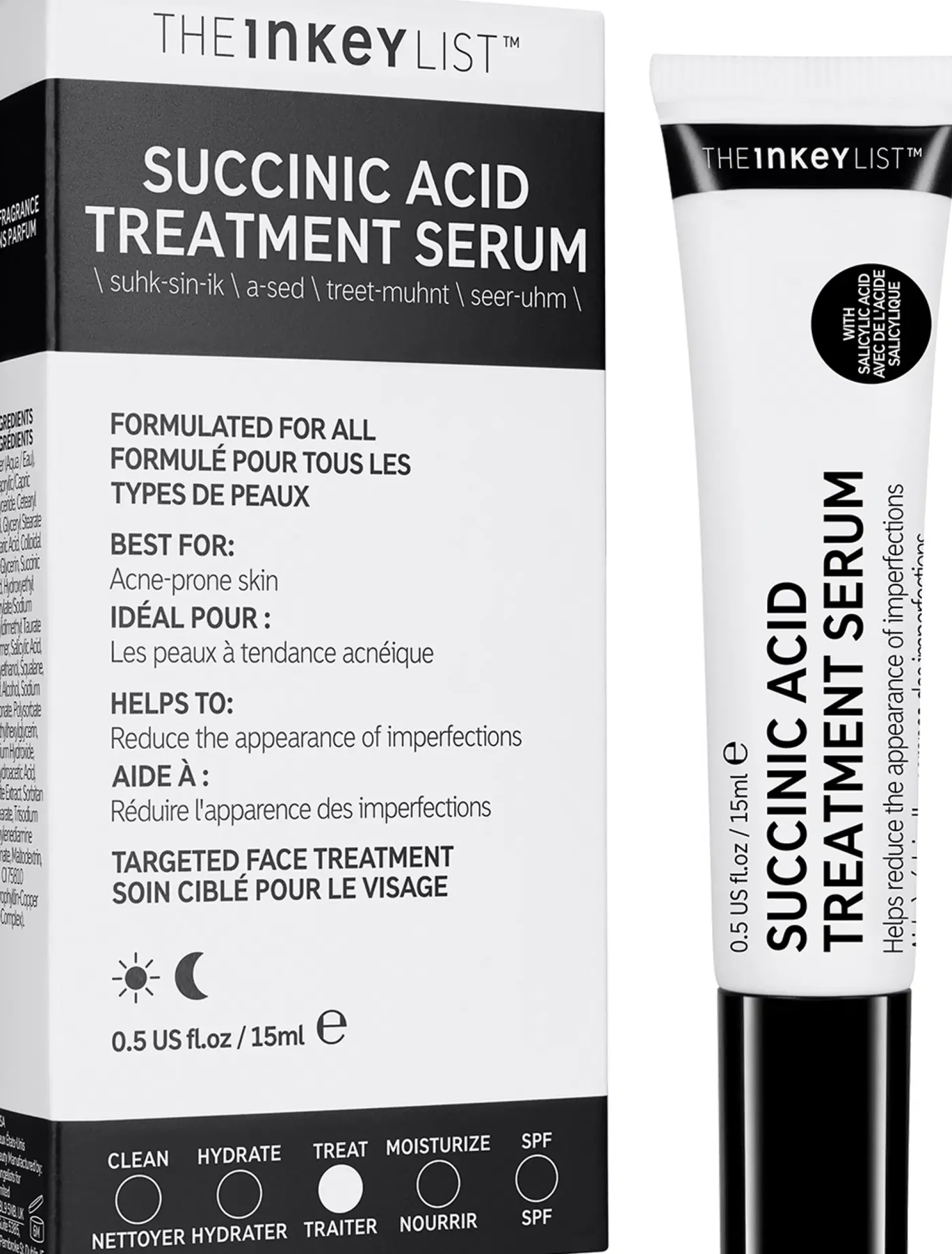 The INKEY List Kasvojenhoito<Succinic Acid Treatment hoitovoide 15 ml