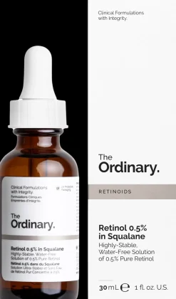 The Ordinary Ihonhoidon Tehoaineet|Kasvojenhoito<Retinol 0.5% in Squalane seerumi 30 ml