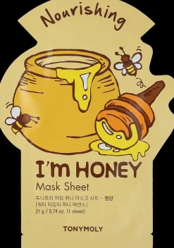 TONYMOLY Korealainen Ihonhoito|Kasvojenhoito<I Am Honey Mask Sheet ravitseva kangasnaamio 1 kpl