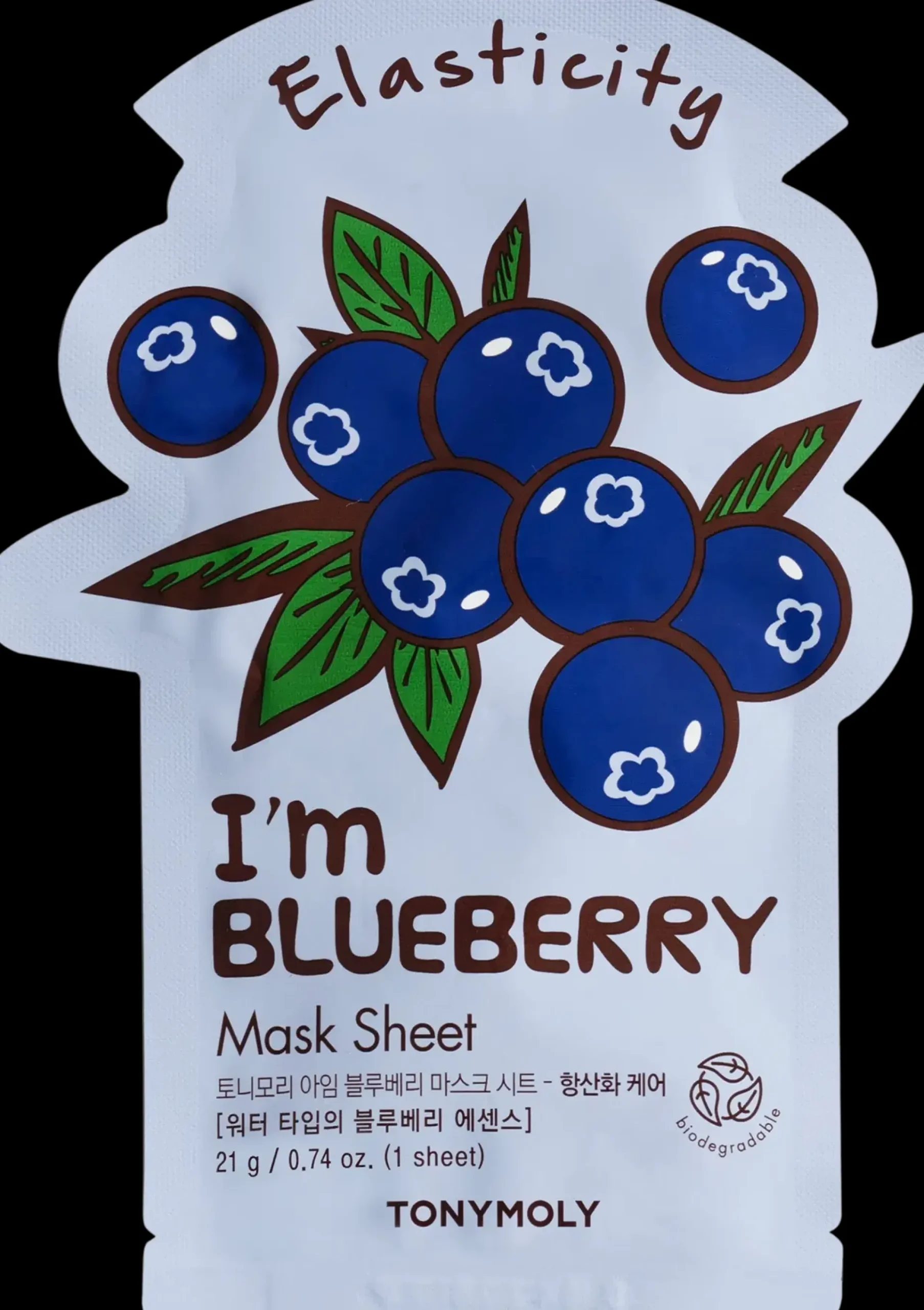 TONYMOLY Korealainen Ihonhoito|Kasvojenhoito<I´m Blueberry Mask Sheet kangasnaamio 1 kpl