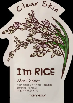 TONYMOLY Korealainen Ihonhoito|Kasvojenhoito<I´m Rice Mask Sheet kasvonaamio 21g