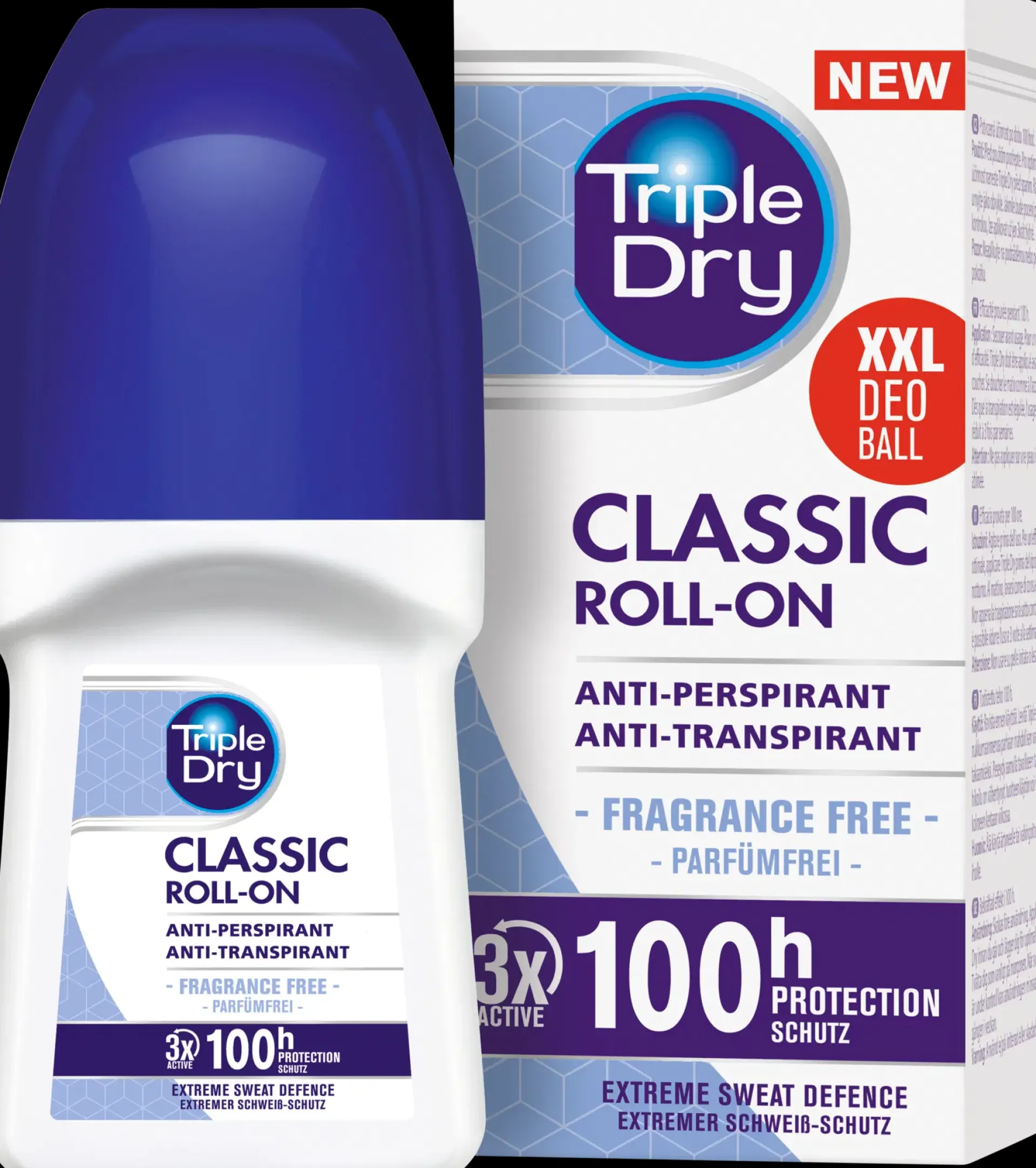 Triple Dry Vartalonhoito<Classic roll-on antiperspirantti 100h 50 ml