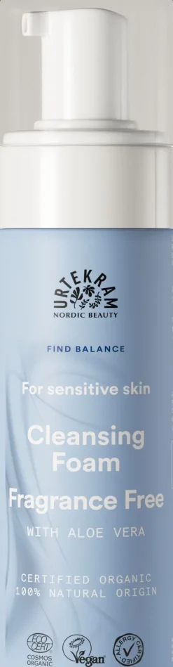 Urtekram Ihotyypit|Ihonhoito<Fragrance Free Hellävarainen Kasvojenpuhdistusvaahto 150ml