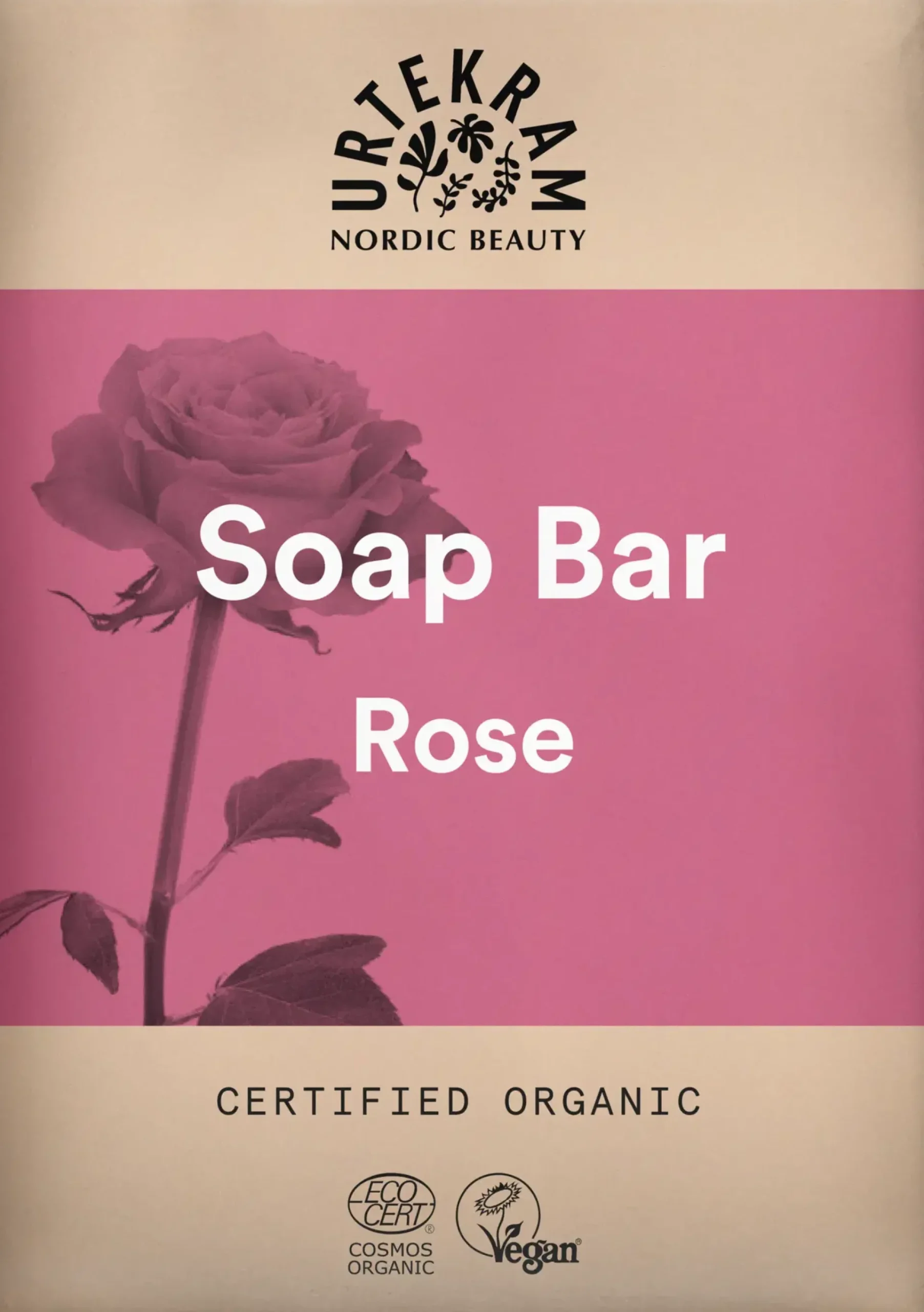 Urtekram Ihonhoito|Käsienhoito<Rose Palasaippua 100g