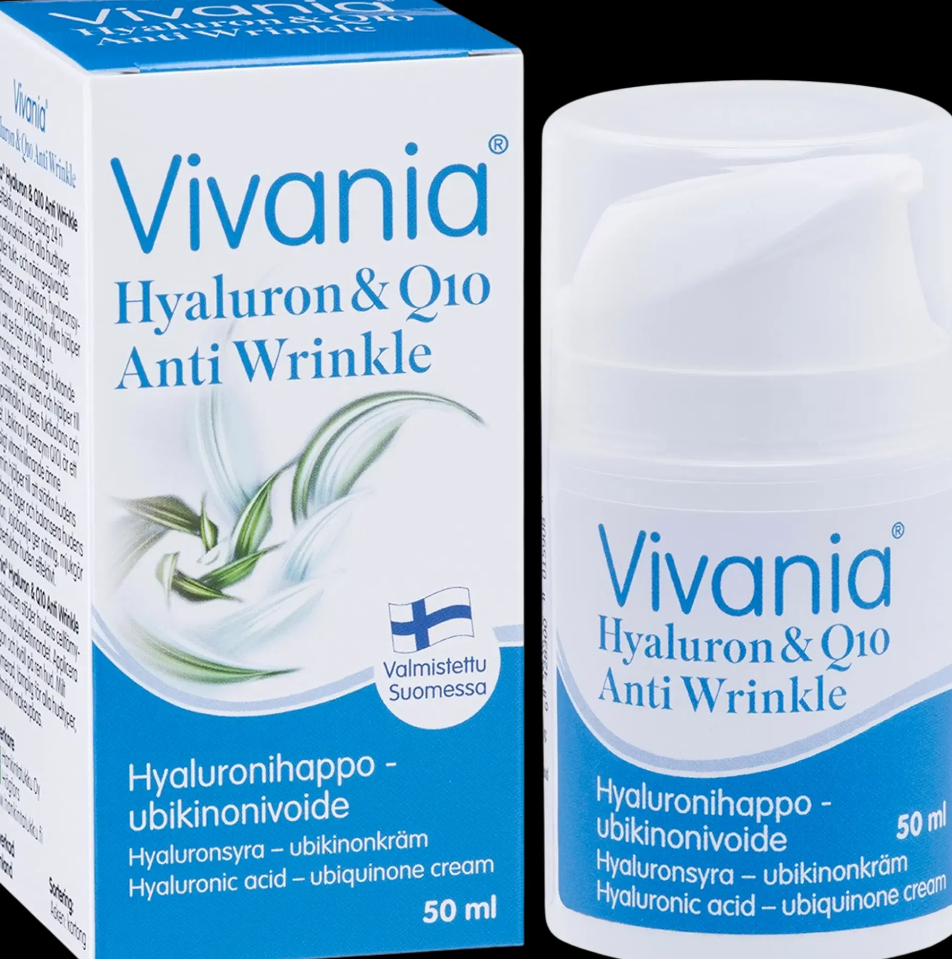 Vivania Ihonhoidon Tehoaineet|Kauneuden Hyvinvointivalmisteet<Hyaluron & Q10 Anti Wrinkle hyaluronihappo–ubikinonivoide 50 ml