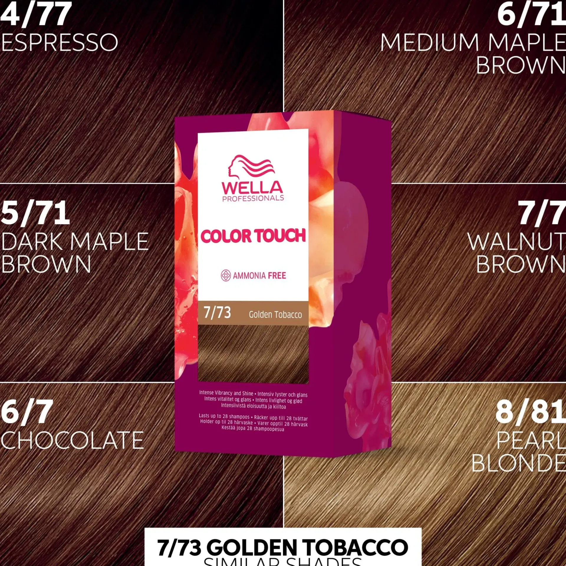 Wella Professionals Hiusvärit<Color Touch Brown Golden Tobacco 7/73 kotiväri 130 ml