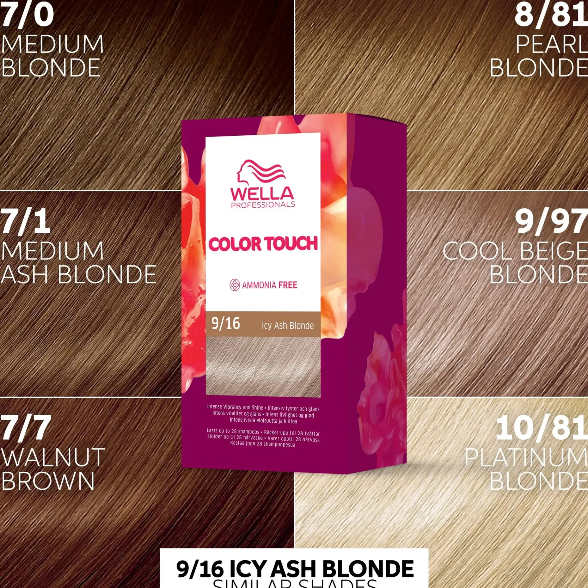 Wella Professionals Hiusvärit<Color Touch Pure Naturals Icy Ash Blonde 9/16 kotiväri 130 ml