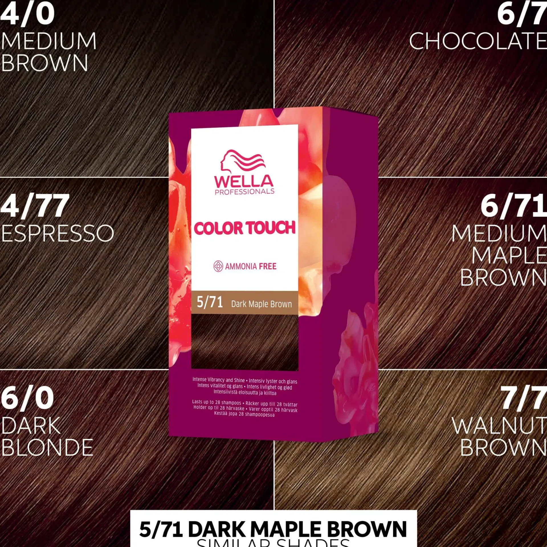 Wella Professionals Hiusvärit<Color Touch Deep Brown Dark Maple Brown 5/71 kotiväri 130 ml