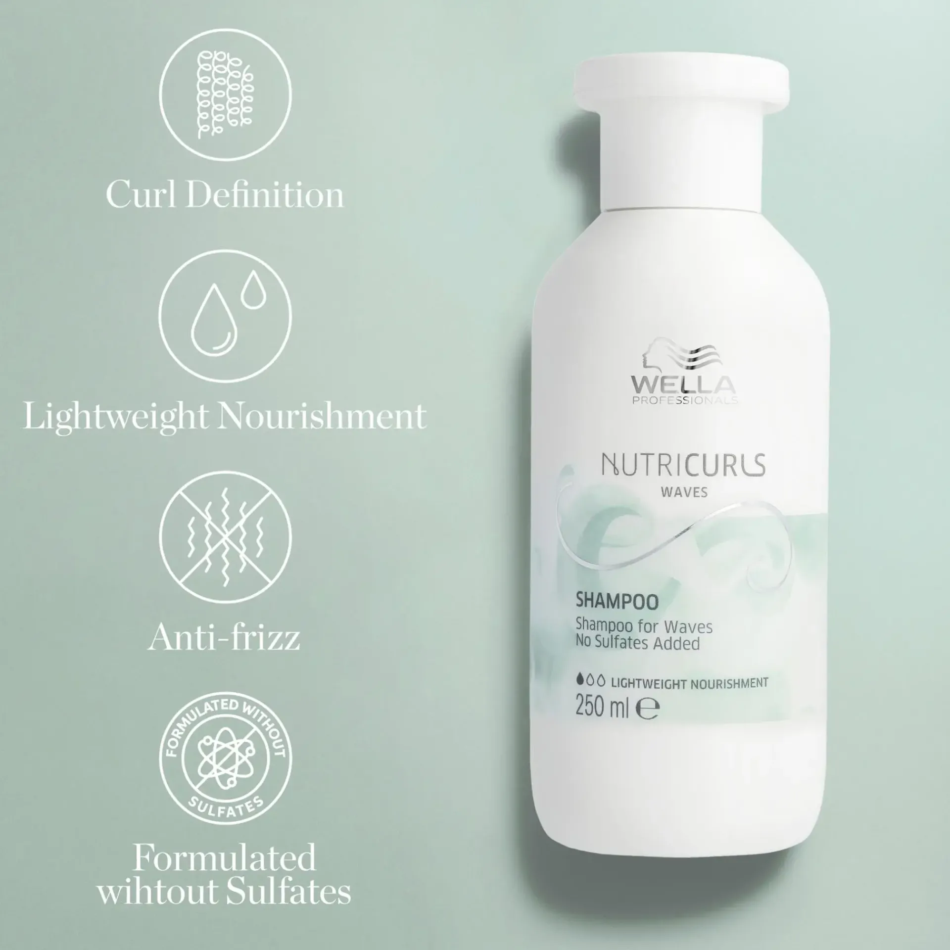 Wella Professionals Shampoot<Nutricurls Waves Shampoo 250 ml