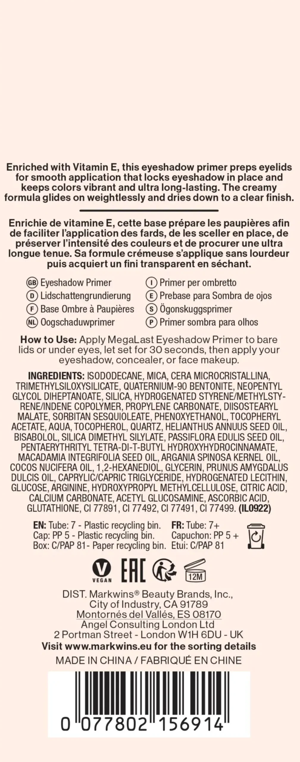 wet n wild Silmämeikit<megalast eyeshadow primer luomivärinpohjustusvoide 10 ml