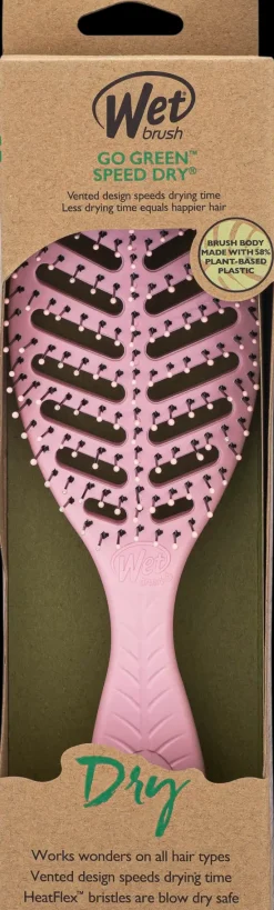 The Wet Brush Hiustarvikkeet<Wetbrush go green biohajoava föönausharja pinkki