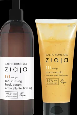 Ziaja Vartalonhoito<baltic home spa fit kosteuttava vartaloseerumi 400 ml + mango mikrokuorinta 190 ml