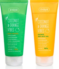 Ziaja Vartalonhoito<vartalovoide+suihkugeeli Coconut & Orange Vibes pakkaus 200+200ml